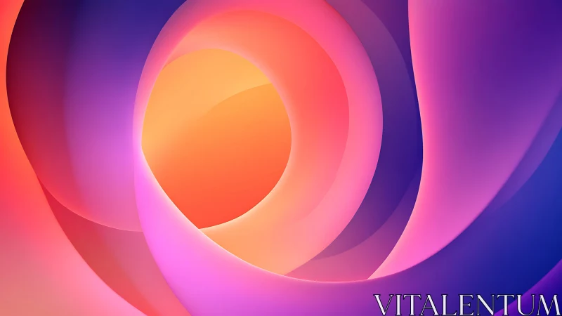 Parametric ribbon vortex with gradient-sculpted chromatic core.