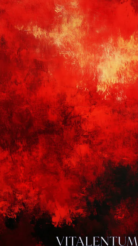 Chromatic Stratification: Impasto Combustion Rendering Luminous Gradation.