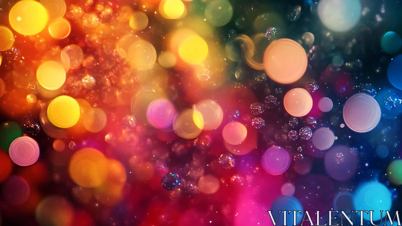 Vibrant abstract bokeh lights in a colorful, dreamy background.