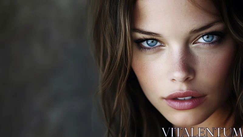 Close frontal view shows detailed rendering of a young face