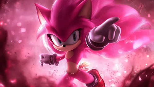 Pink speedster commands a storm of glowing rose energy