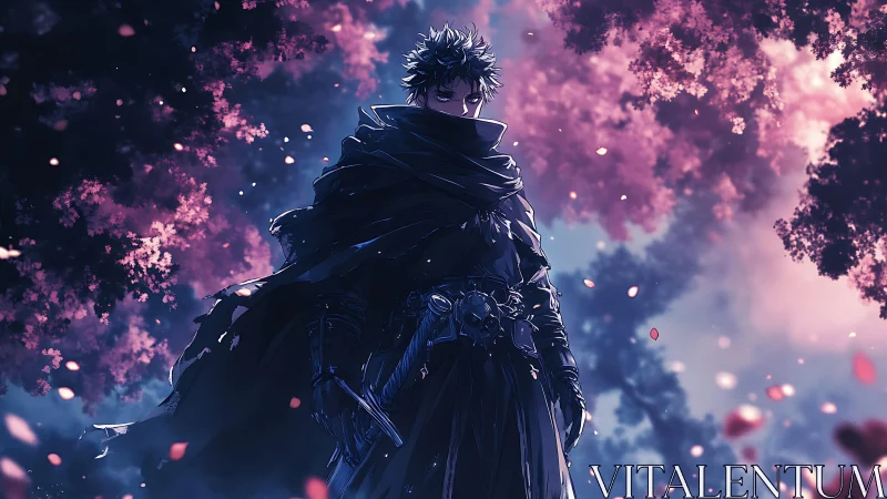 Midnight wanderer rewrites destiny beneath blooming storms