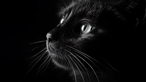 Luminous Gaze Pierces the Obsidian Void