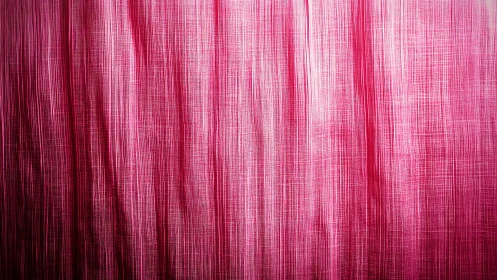 Pink woven curtain texture glows with soft vertical light.