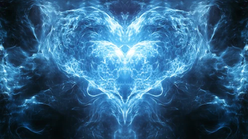 Luminescent plasma heart forms within symmetric nebular void