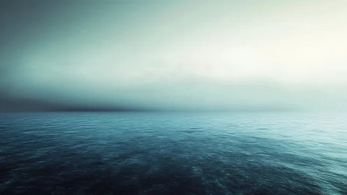 Minimalist ocean horizon with cinematic atmospheric gradient.