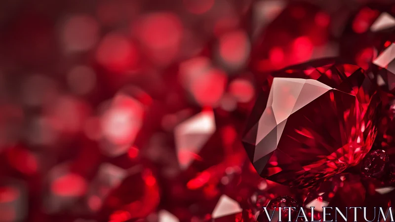 Deep red gemstones in closeup macro focus. Period.