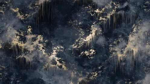 Dark textured surface displays vertical metallic streaks