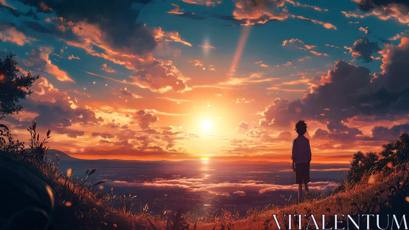 Backlit silhouette studies against high-saturation sunset sky