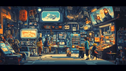 Neon workshop hums while young tinkerers tailor tomorrow