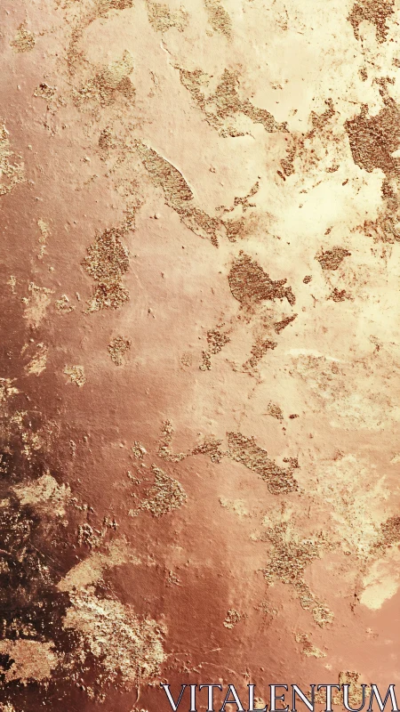 Textured rose gold metallic surface glows with soft patina.