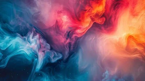 Chromatic fluid nebula simulation with turbulent gradient flows.