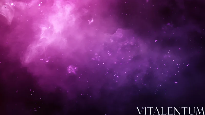 Violet nebula cloud with glowing cosmic dust field.