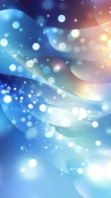 Bokeh light waves in luminous blue and amber gradient space.