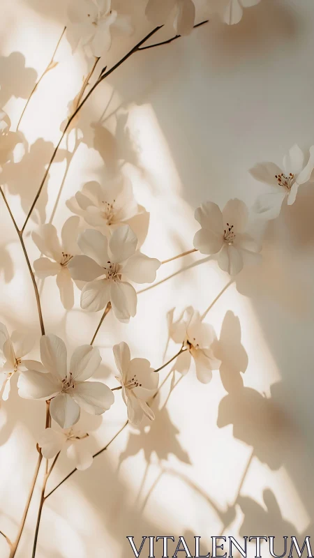 Translucent Petals Dance in Honeyed Sunlight Reverie.