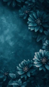 Teal Dahlia Composite with Volumetric Atmospheric Rendering