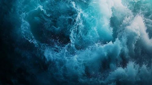 Tempest heart of the ocean swirling in turquoise fury.