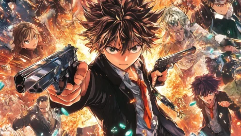 Firestorm schoolgunslinger leads a blazing anime showdown.