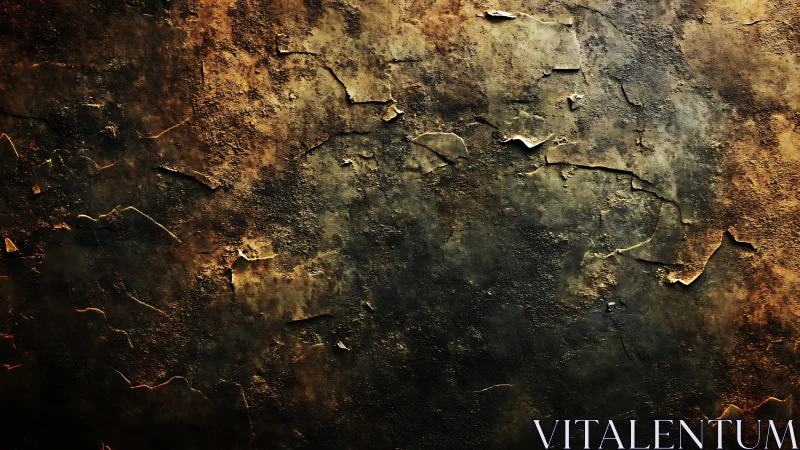 Weathered textured wall glows with warm rustic light