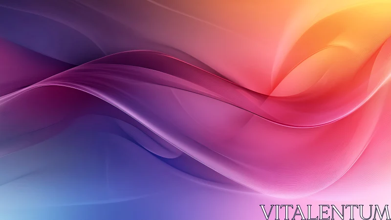 Layered gradient waveforms in multicolor abstract field.