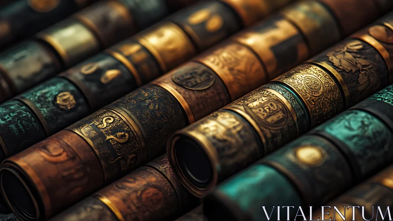 Gleaming vintage camera lenses tell quiet stories in rows