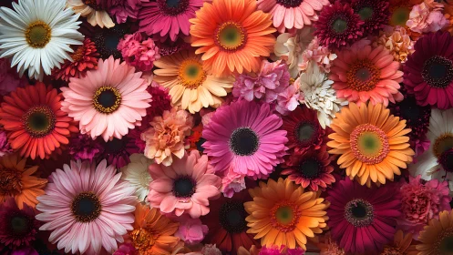 Vibrant Floral Arrangement of Gerberas and Blooms