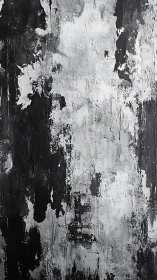 Monochrome textured abstract surface with peeling layers.