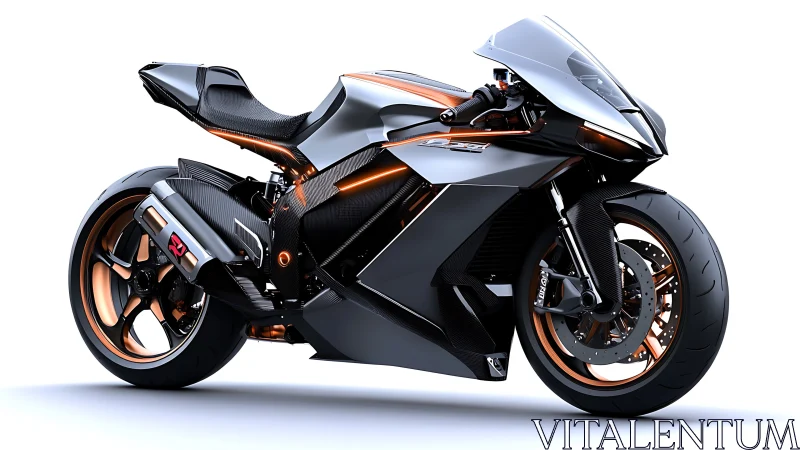 Sleek futuristic sport bike invites a thrilling urban ride