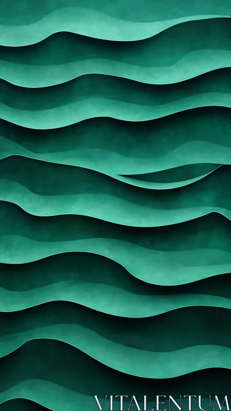 Emerald wave layers drifting in a quietly sculpted sea.