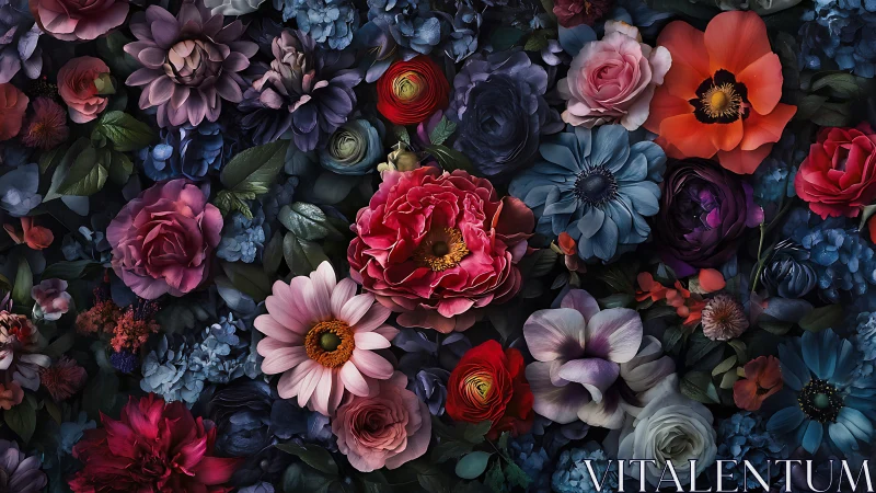 A Lush Garden of Radiant Blooms. Colorful flowers bursting with life and joy.