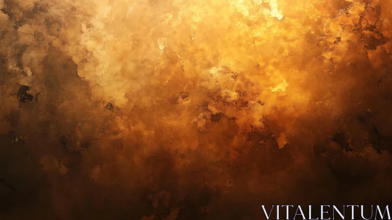 Warm golden abstract texture with soft cloudy brush strokes.