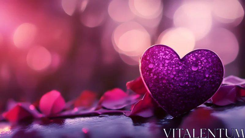 Glittering Heart's Whispered Bloom in Neon Haze.