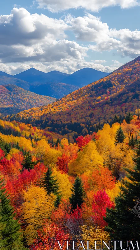 Autumn mountainside conducts a wild symphony of blazing color