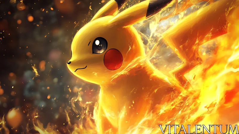 High-energy electric creature rendered in dynamic flame lighting