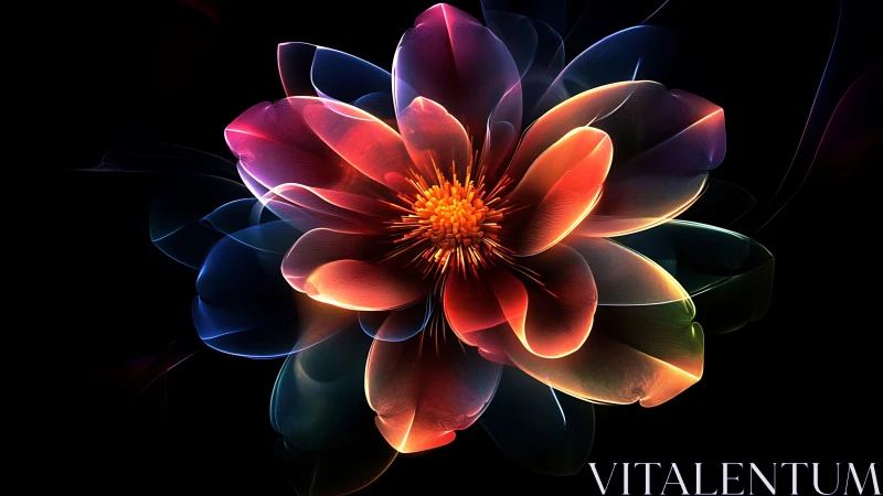 Luminous nebula blossom unfurling in liquid rainbow light.