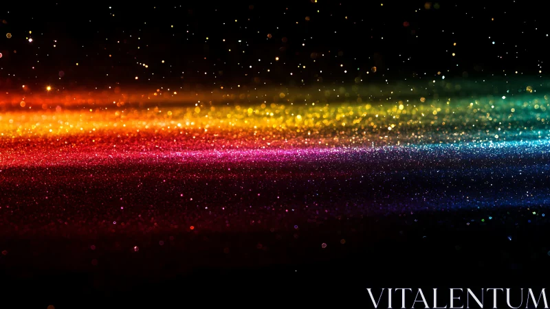 Glittering rainbow spectrum flows across a dark cosmic void