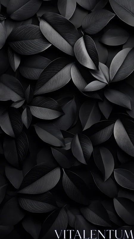 Monochrome overlapping leaves with fine surface texture.