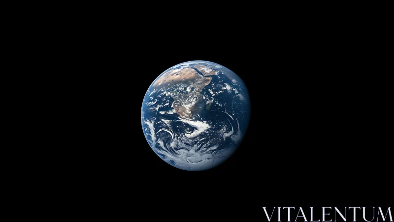 Earth is shown in full disk view against a black background