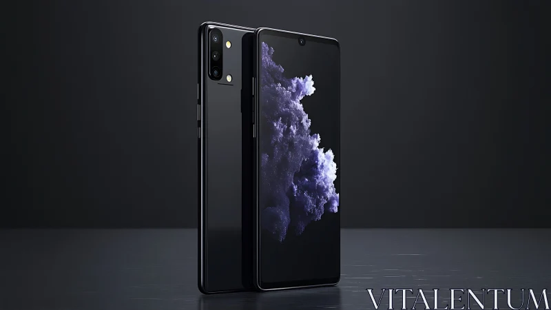 Obsidian Phantom: Dual-Camera Midnight Device Gleams.