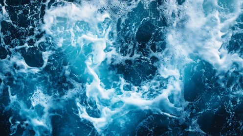 Photorealistic turbulent ocean foam with dynamic surface geometry.