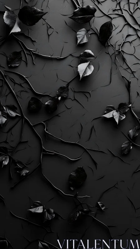 Midnight ivy murmurs across a velvet black silence.