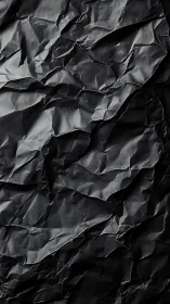 Nocturne of Crumpled Charcoal Paper Shadowscape.