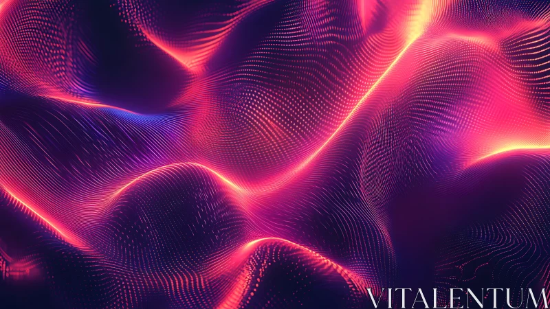 Neon data dunes ripple like cosmic silk in midnight flux.