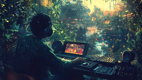 Lush forest producer blends glowing city lights with serene sound