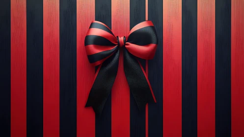 Ribbon for rebels ties bold elegance to striped midnight