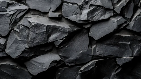 Midnight basalt shards stack themselves into quiet thunder