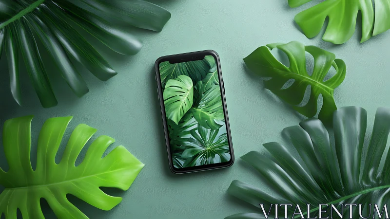 Smartphone portal turns jungle leaves into glossy pixels