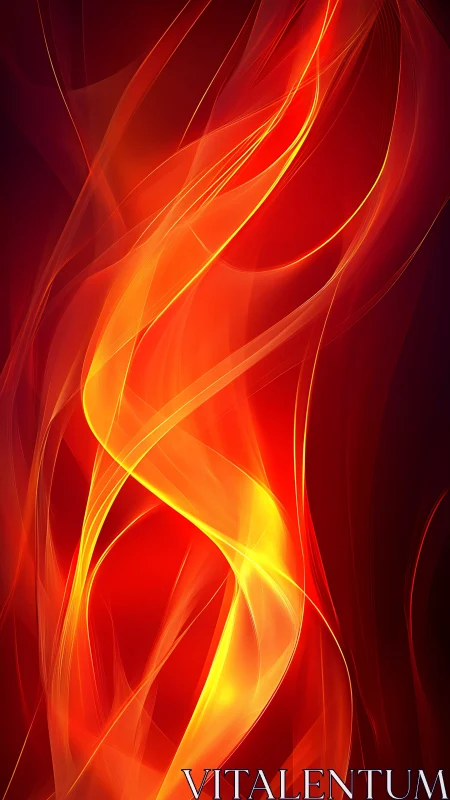 Radiant Flames Dance Through Deep Red and Gold Light