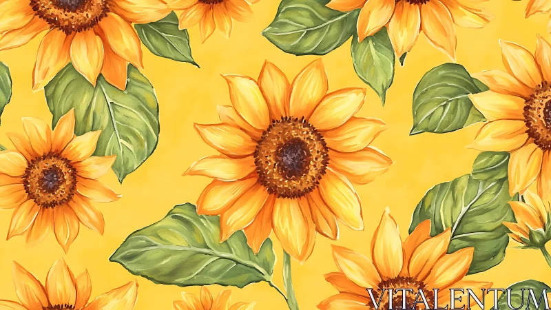 Sunflowers Dance Across a Radiant Golden Canvas