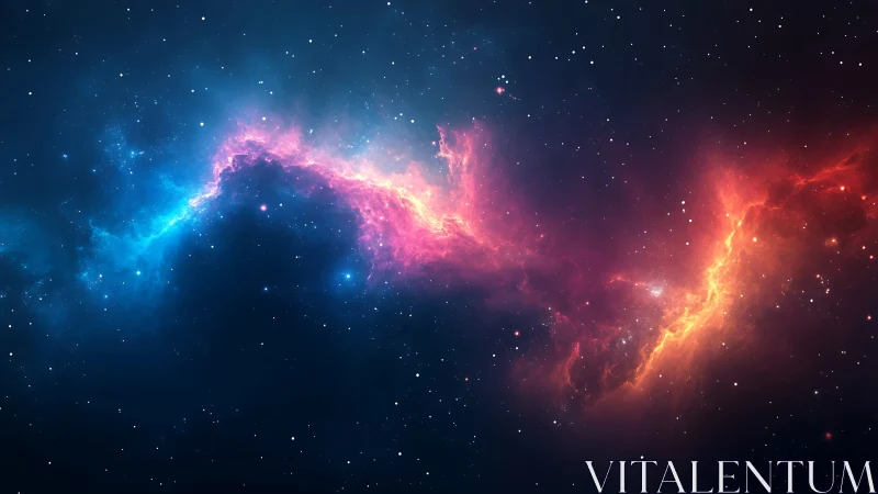 Bipolar nebula filament shows high-contrast blue to red ionization wave